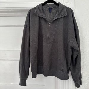 universal thread grey quarter zip pullover sweatshirt